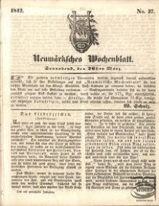 Neum&auml;rksches Wochenblatt, 1842, Jg. 23, Nr. 37