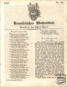 Neum&auml;rksches Wochenblatt, 1842, Jg. 23, Nr. 44