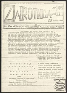 Zwrotnica. Biuletyn Informacyjny Komisji Zakładowej NSZZ "Solidarność" PKP Węzeł Gorzów Wlkp. 1989, nr 3