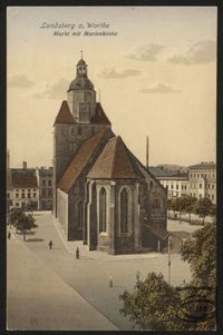 Landsberg a. Warthe : Markt mit Marienkirche