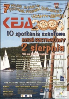 [Plakat] : Polsko-niemiecki Festiwal Piosenki Żeglarskiej "Keja" 2003