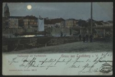 Gruss aus Landsberg a. W. : Stadtansicht mit Warthebr&uuml;cke