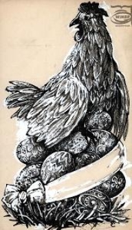 [Ilustracja prasowa - kura wielkanocna]