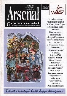 Arsenał Gorzowski; miesięcznik informacyjno-kulturalny 1997 nr 12(39)