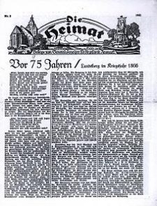 Die Heimat : Beilage zum General-Anzeiger f&uuml;r die gesamte Neumark, 1941, nr 2