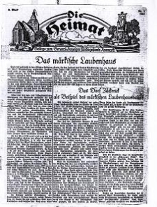 Die Heimat : Beilage zum General-Anzeiger f&uuml;r die gesamte Neumark, 1940, nr 2