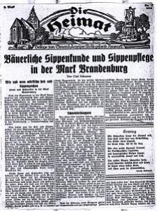 Die Heimat : Beilage zum General-Anzeiger f&uuml;r die gesamte Neumark, 1939, nr 11