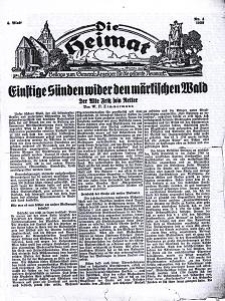 Die Heimat : Beilage zum General-Anzeiger f&uuml;r die gesamte Neumark, 1939, nr 4