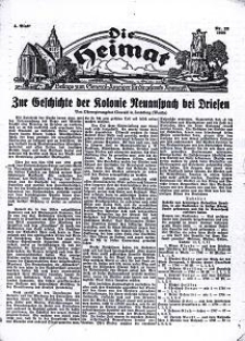 Die Heimat : Beilage zum General-Anzeiger f&uuml;r die gesamte Neumark, 1938, nr 23