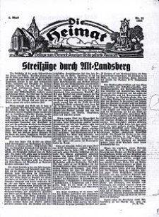 Die Heimat : Beilage zum General-Anzeiger f&uuml;r die gesamte Neumark, 1938, nr 21