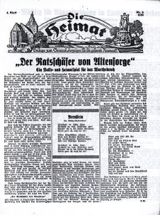 Die Heimat : Beilage zum General-Anzeiger f&uuml;r die gesamte Neumark, 1938, nr 5