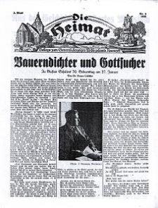 Die Heimat : Beilage zum General-Anzeiger f&uuml;r die gesamte Neumark, 1938, nr 2