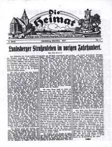 Die Heimat : Beilage zum General-Anzeiger f&uuml;r die gesamte Neumark, 1927, nr 1