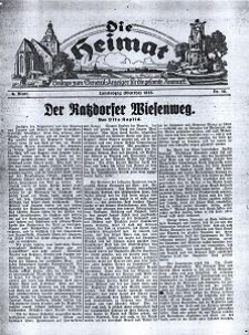 Die Heimat : Beilage zum General-Anzeiger f&uuml;r die gesamte Neumark, 1928, nr 19