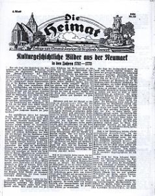 Die Heimat : Beilage zum General-Anzeiger f&uuml;r die gesamte Neumark, 1934, nr 23