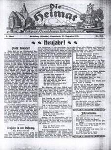 Die Heimat : Beilage zum General-Anzeiger f&uuml;r die gesamte Neumark, 1921, nr 306