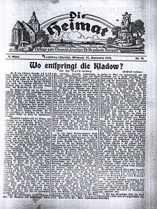 Die Heimat : Beilage zum General-Anzeiger f&uuml;r die gesamte Neumark, 1922, nr 19