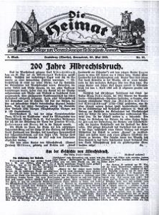 Die Heimat : Beilage zum General-Anzeiger f&uuml;r die gesamte Neumark, 1922, nr 10