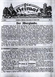 Die Heimat : Beilage zum General-Anzeiger f&uuml;r die gesamte Neumark, 1925, nr 8