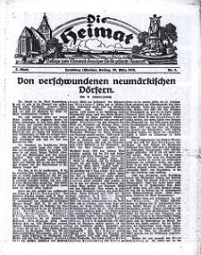 Die Heimat : Beilage zum General-Anzeiger f&uuml;r die gesamte Neumark, 1926, nr 6