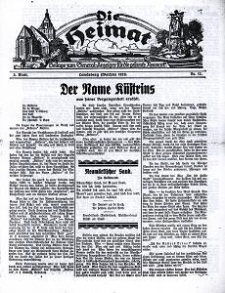 Die Heimat : Beilage zum General-Anzeiger f&uuml;r die gesamte Neumark, 1928, nr 12