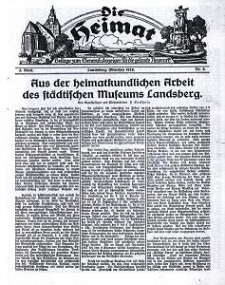 Die Heimat : Beilage zum General-Anzeiger f&uuml;r die gesamte Neumark, 1928, nr 6