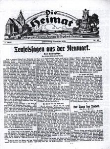 Die Heimat : Beilage zum General-Anzeiger f&uuml;r die gesamte Neumark, 1929, Nr. 10
