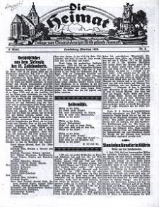 Die Heimat : Beilage zum General-Anzeiger f&uuml;r die gesamte Neumark, 1929, nr 8