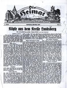 Die Heimat : Beilage zum General-Anzeiger f&uuml;r die gesamte Neumark, 1932, nr 9