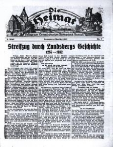 Die Heimat : Beilage zum General-Anzeiger f&uuml;r die gesamte Neumark, 1932, Nr. 7