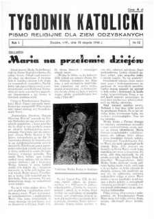 Tygodnik Katolicki 1946, nr 13