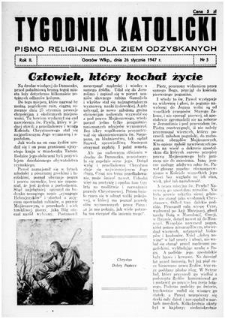 Tygodnik Katolicki 1947, nr 3