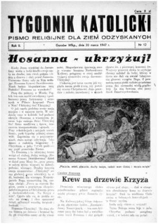 Tygodnik Katolicki 1947, nr 12