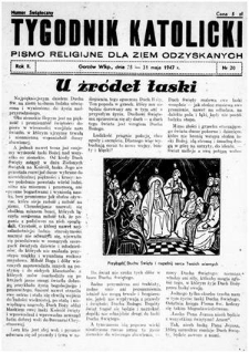 Tygodnik Katolicki 1947, nr 20