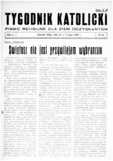 Tygodnik Katolicki 1947, nr 25
