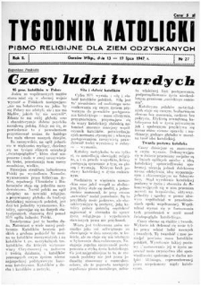 Tygodnik Katolicki 1947, nr 27