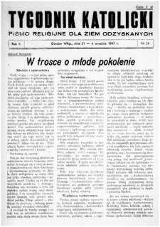 Tygodnik Katolicki 1947, nr 34