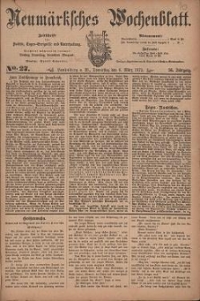 Neum&auml;rksches Wochenblatt : Zeitschrift f&uuml;r Politik, Tages-Ereignisse und Unterhaltung, 1875, Jg. 56, Nr. 27