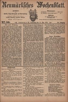 Neum&auml;rksches Wochenblatt : Zeitschrift f&uuml;r Politik, Tages-Ereignisse und Unterhaltung, 1875, Jg. 56, Nr. 56