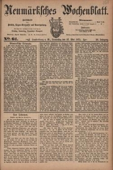 Neum&auml;rksches Wochenblatt : Zeitschrift f&uuml;r Politik, Tages-Ereignisse und Unterhaltung, 1875, Jg. 56, Nr. 61