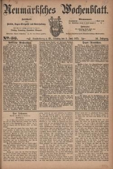 Neum&auml;rksches Wochenblatt : Zeitschrift f&uuml;r Politik, Tages-Ereignisse und Unterhaltung, 1875, Jg. 56, Nr. 66