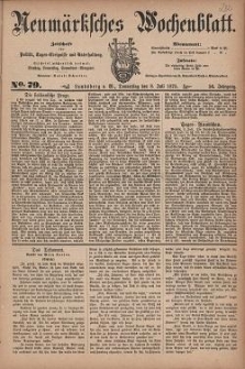 Neum&auml;rksches Wochenblatt : Zeitschrift f&uuml;r Politik, Tages-Ereignisse und Unterhaltung, 1875, Jg. 56, Nr. 79