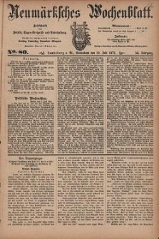 Neum&auml;rksches Wochenblatt : Zeitschrift f&uuml;r Politik, Tages-Ereignisse und Unterhaltung, 1875, Jg. 56, Nr. 80