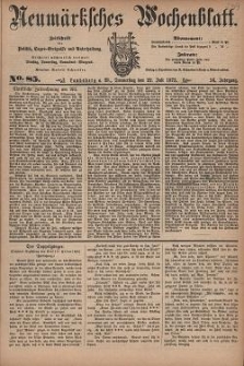 Neum&auml;rksches Wochenblatt : Zeitschrift f&uuml;r Politik, Tages-Ereignisse und Unterhaltung, 1875, Jg. 56, Nr. 85