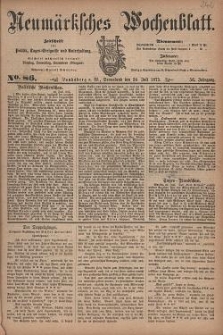 Neum&auml;rksches Wochenblatt : Zeitschrift f&uuml;r Politik, Tages-Ereignisse und Unterhaltung, 1875, Jg. 56, Nr. 86