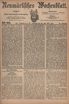 Neum&auml;rksches Wochenblatt : Zeitschrift f&uuml;r Politik, Tages-Ereignisse und Unterhaltung, 1875, Jg. 56, Nr. 88
