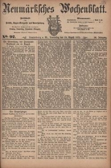 Neum&auml;rksches Wochenblatt : Zeitschrift f&uuml;r Politik, Tages-Ereignisse und Unterhaltung, 1875, Jg. 56, Nr. 97