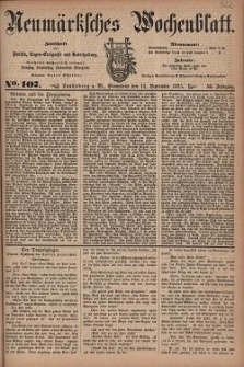Neum&auml;rksches Wochenblatt : Zeitschrift f&uuml;r Politik, Tages-Ereignisse und Unterhaltung, 1875, Jg. 56, Nr. 107