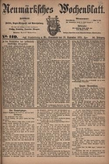 Neum&auml;rksches Wochenblatt : Zeitschrift f&uuml;r Politik, Tages-Ereignisse und Unterhaltung, 1875, Jg. 56, Nr. 110