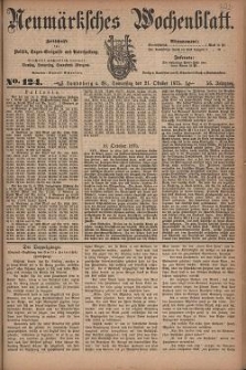 Neum&auml;rksches Wochenblatt : Zeitschrift f&uuml;r Politik, Tages-Ereignisse und Unterhaltung, 1875, Jg. 56, Nr. 124